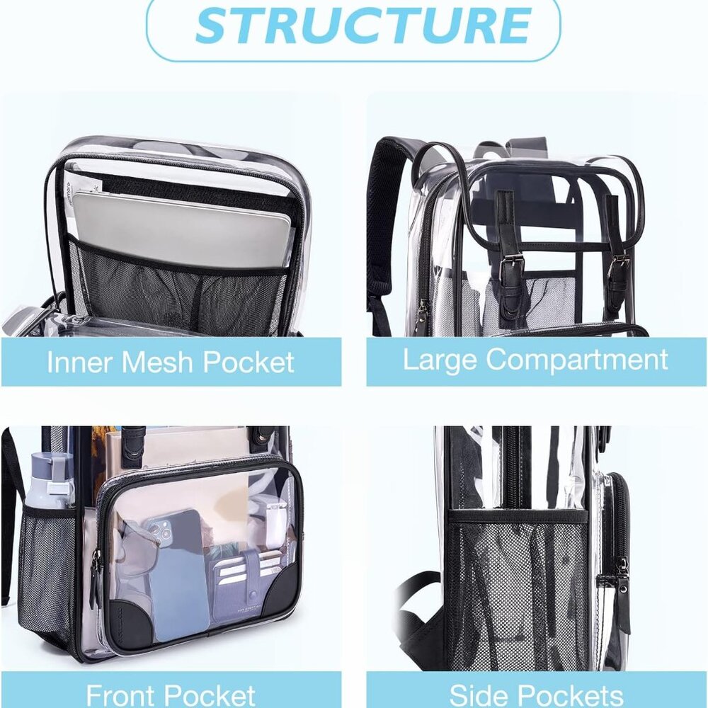 Clear Backpack by mommore - Picture 5 of 6